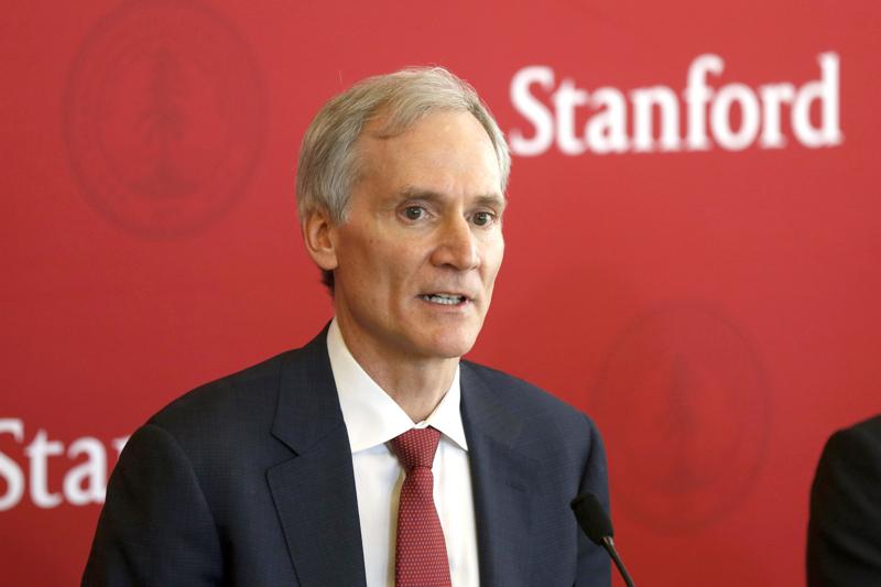 Stanford University president announces resignation over concerns