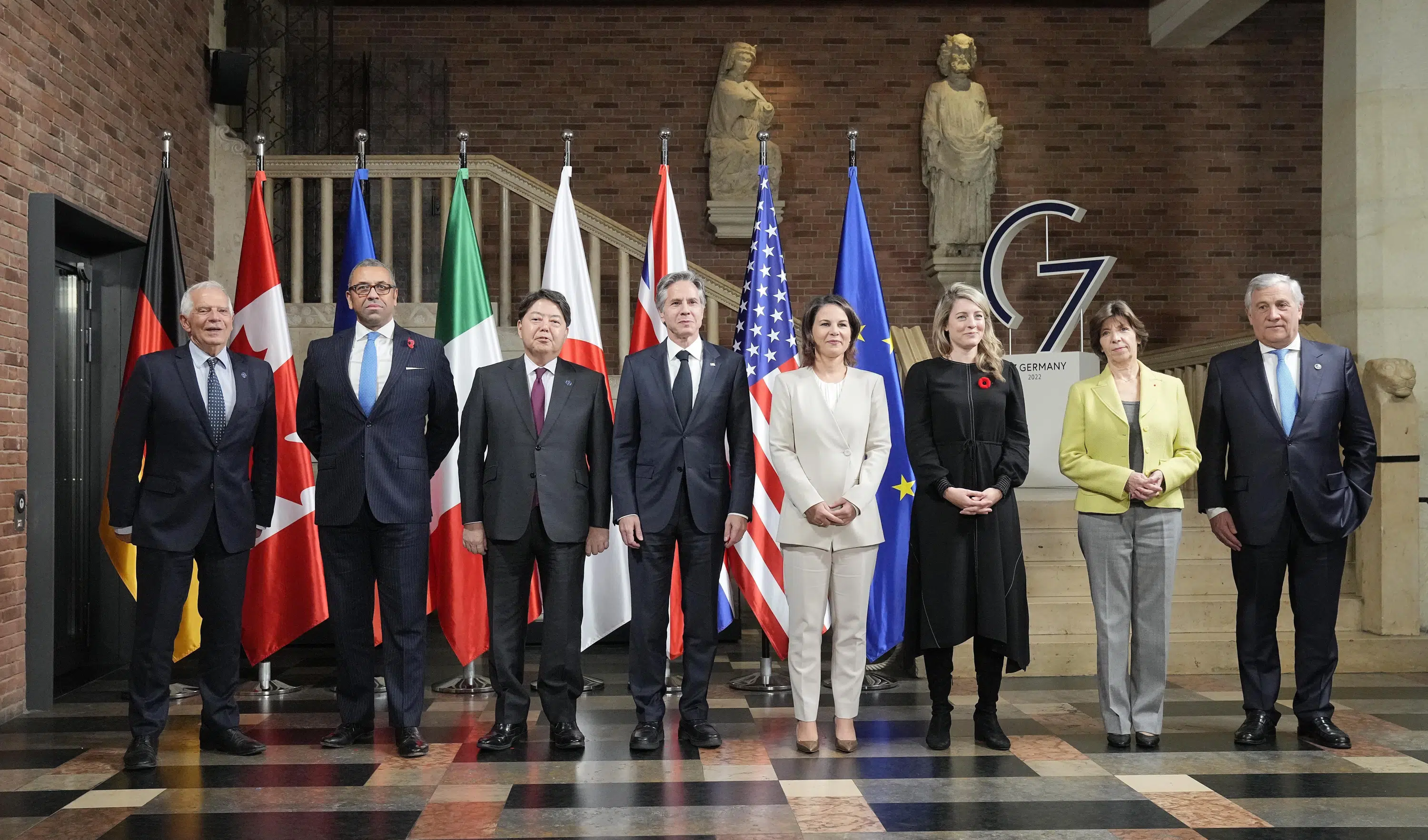 G7 外交官应对乌克兰、中国和朝鲜的危机