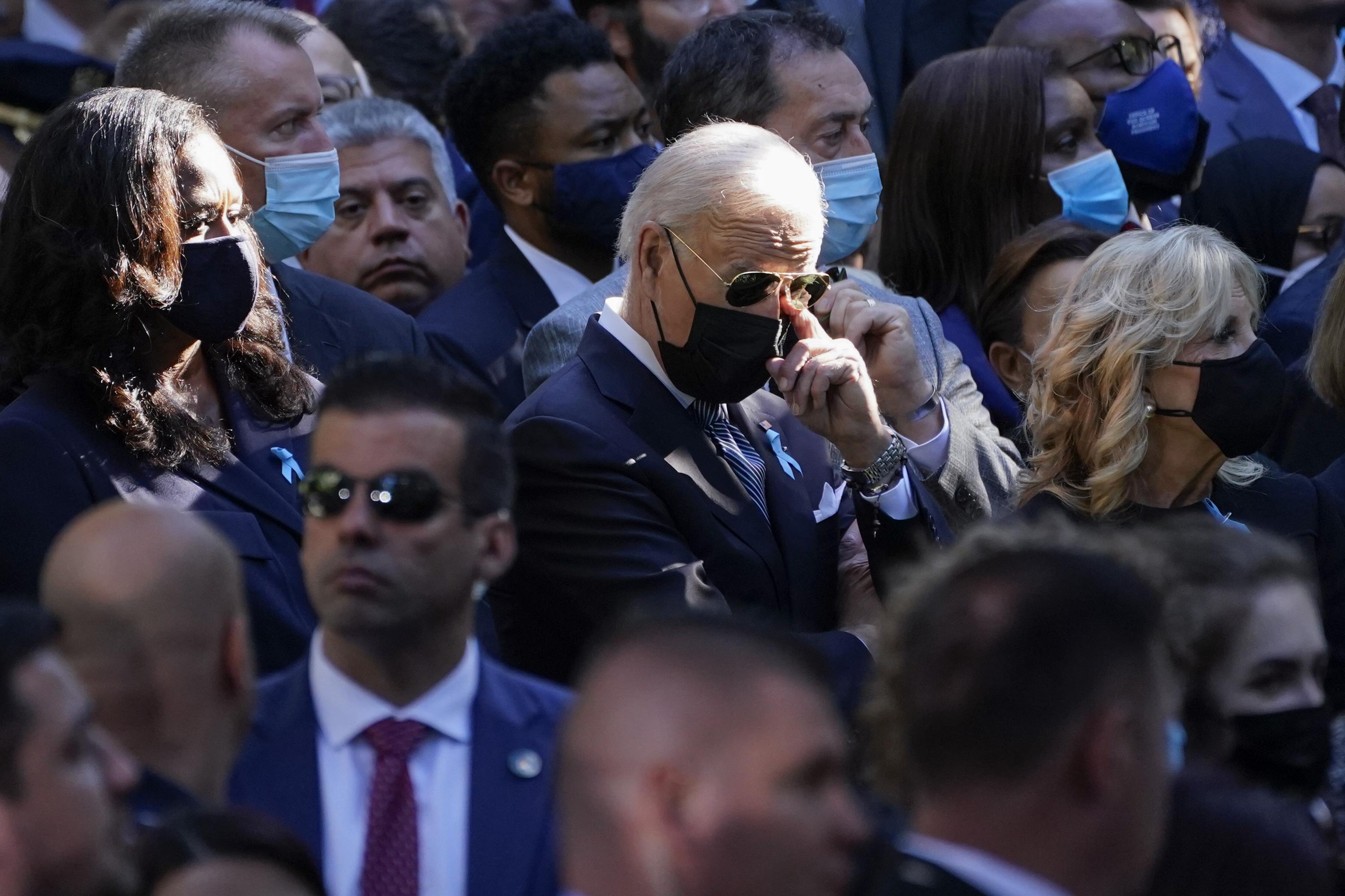 Biden, Obama and Clinton mark 9/11 in New York with a show of unity