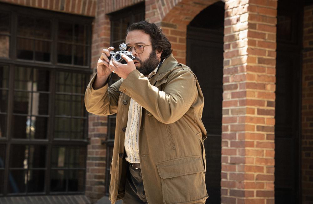 This image released by Paramount+ shows David Fogler as Francis Ford Coppola in a scene from "The Offer," debuting April 28 on Paramount+. (Nicole Wilder/Paramount+ via AP)