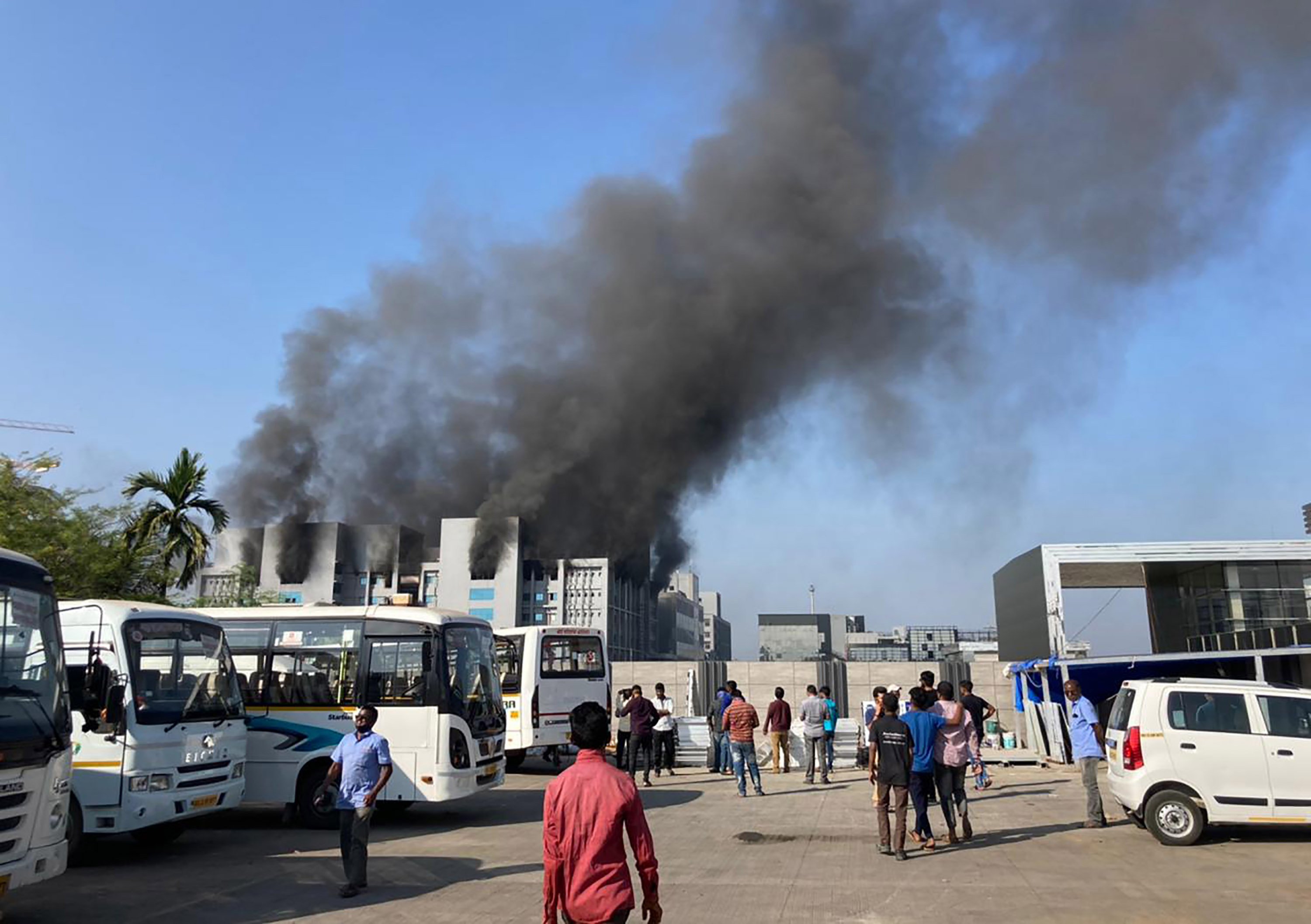 Fire hits building at Indian vaccine producer COVID-19