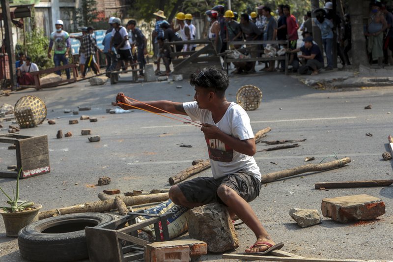 Myanmar Police Fire Tear Gas Rubber Bullets At Protesters