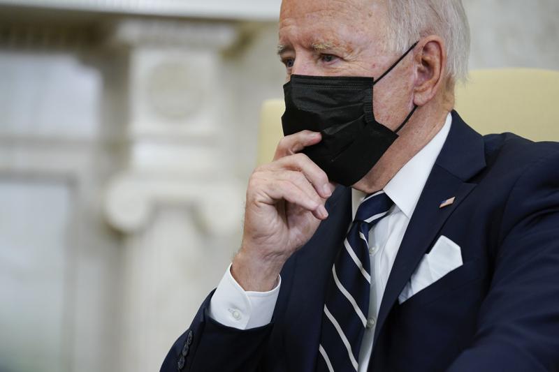 President Joe Biden listens as he meets with Israeli Prime Minister Naftali Bennett in the Oval Office of the White House, Friday, Aug. 27, 2021, in Washington. (AP Photo/Evan Vucci)