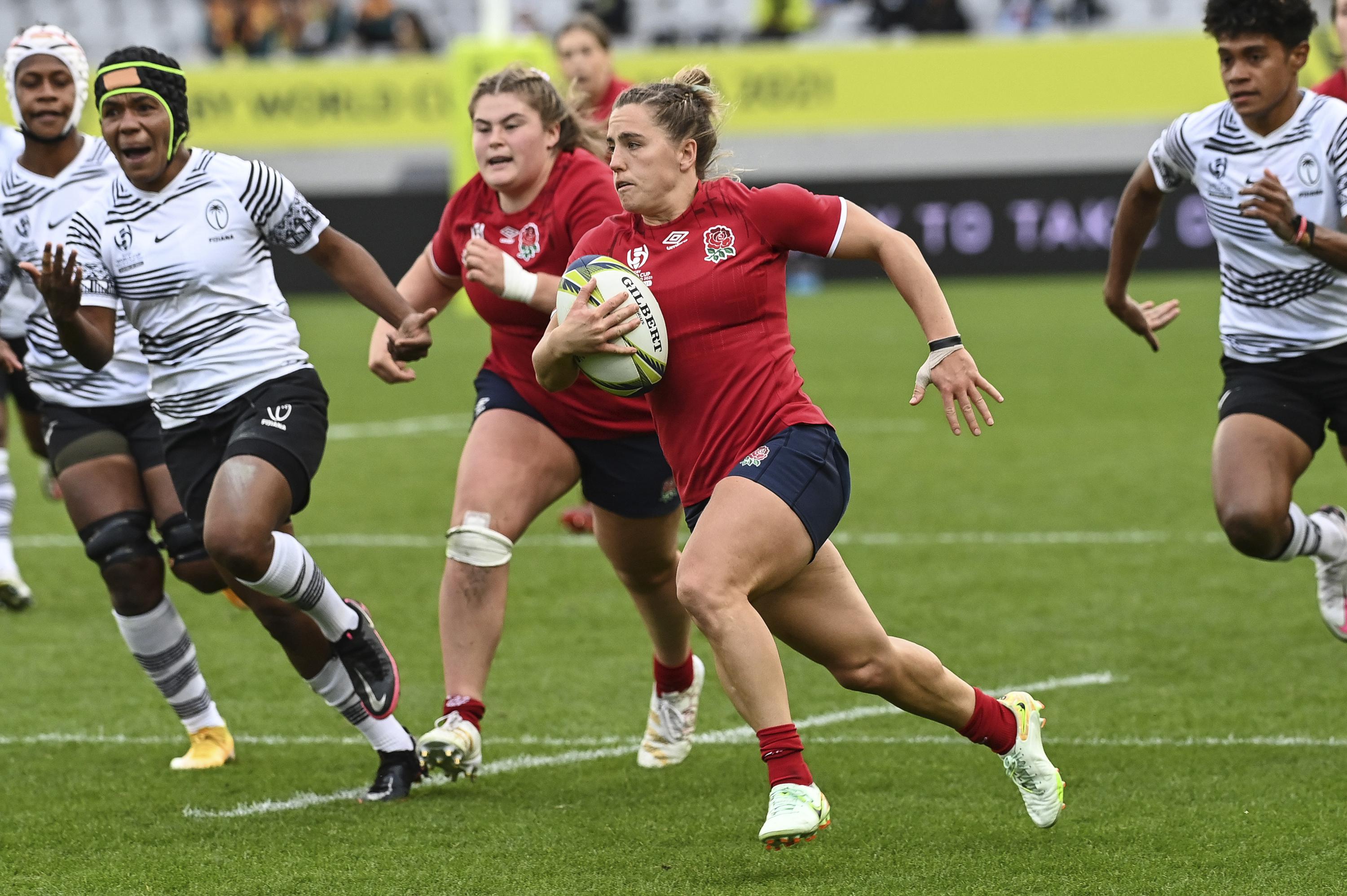 England Edges France In Women s Rugby World Cup Thriller AP News
