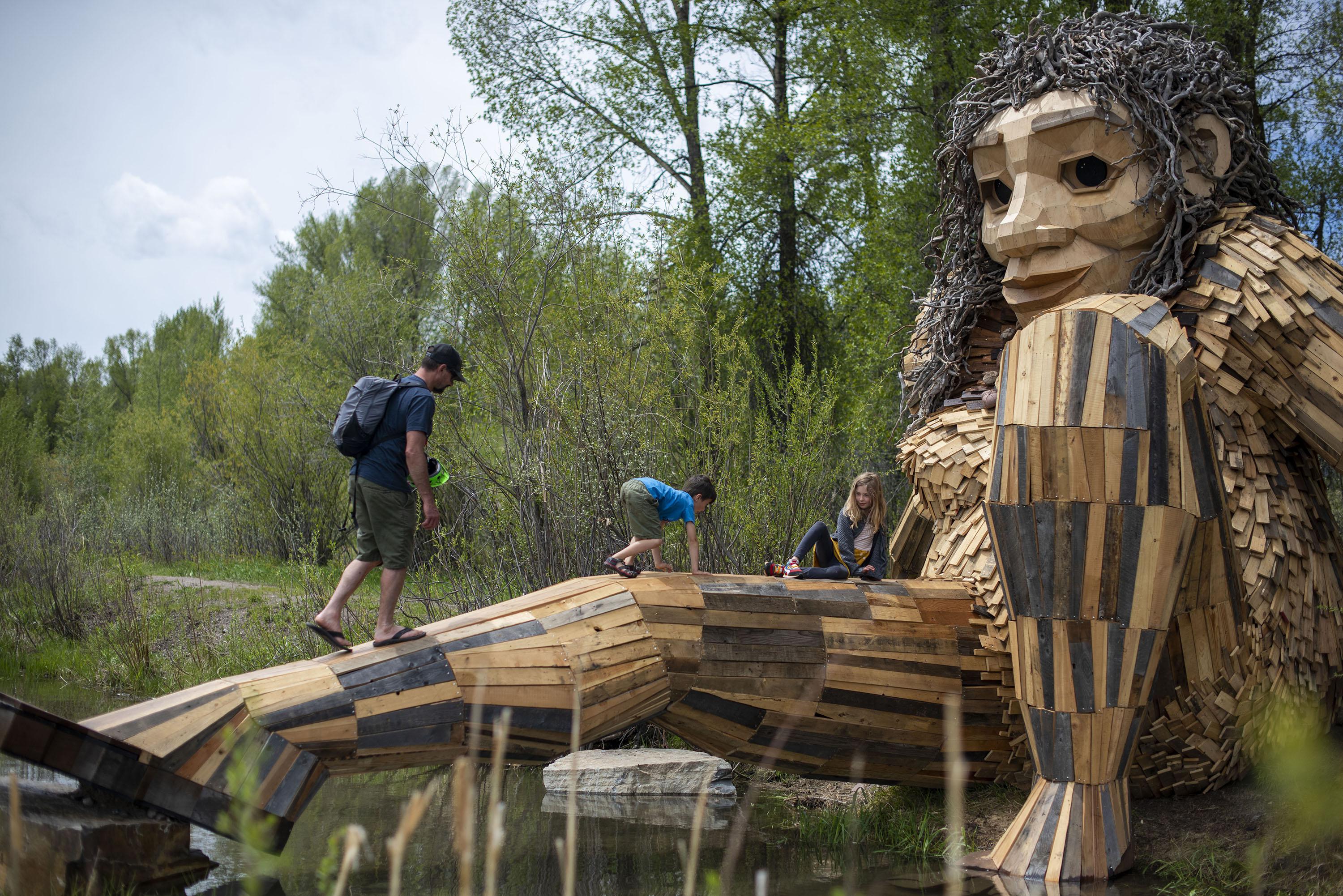 Giant Wood Sculptures in Copenhagen Are Treasure Hunt Of Recycled Art