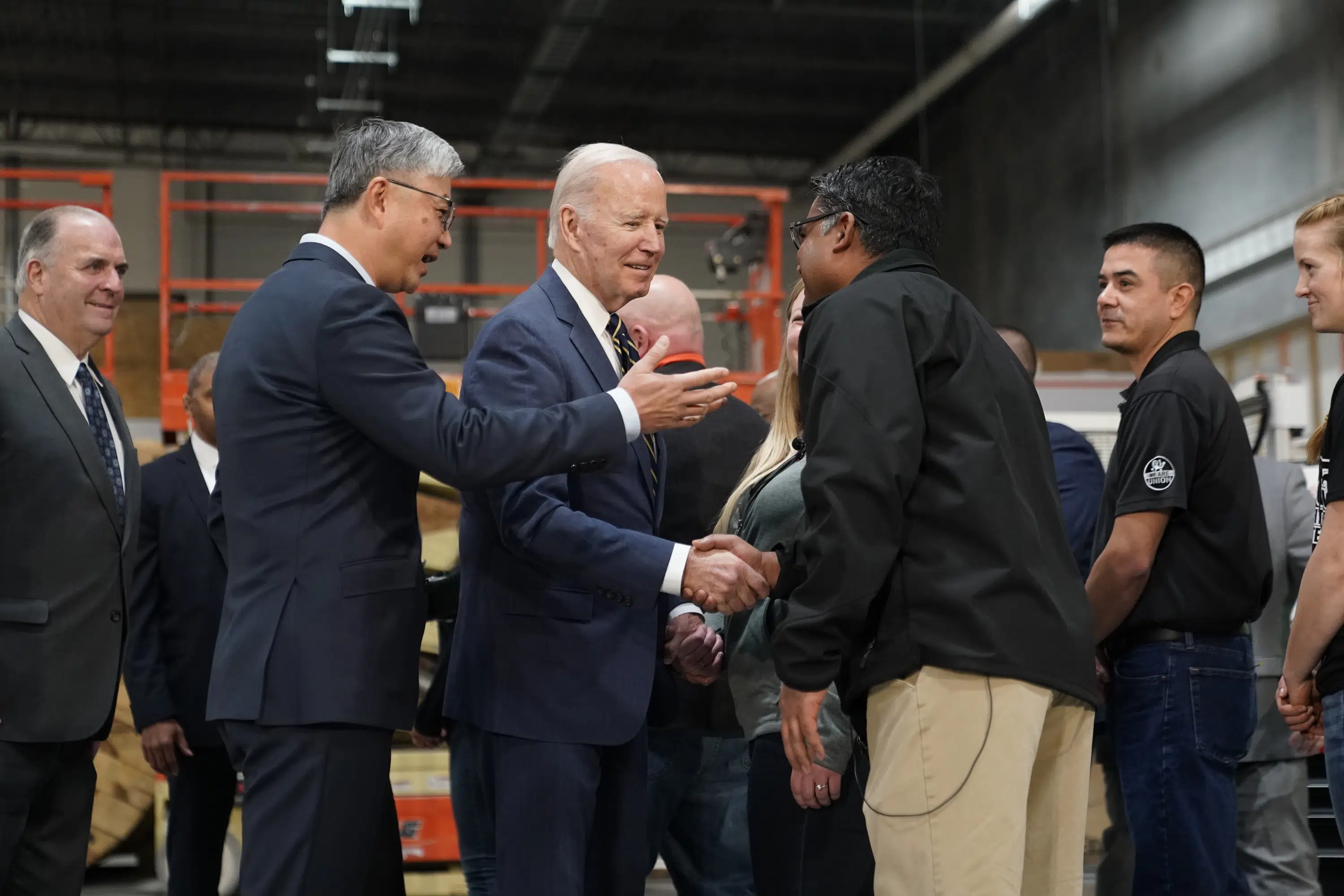 At Mich. chip plant, Biden says unions ‘built middle class’