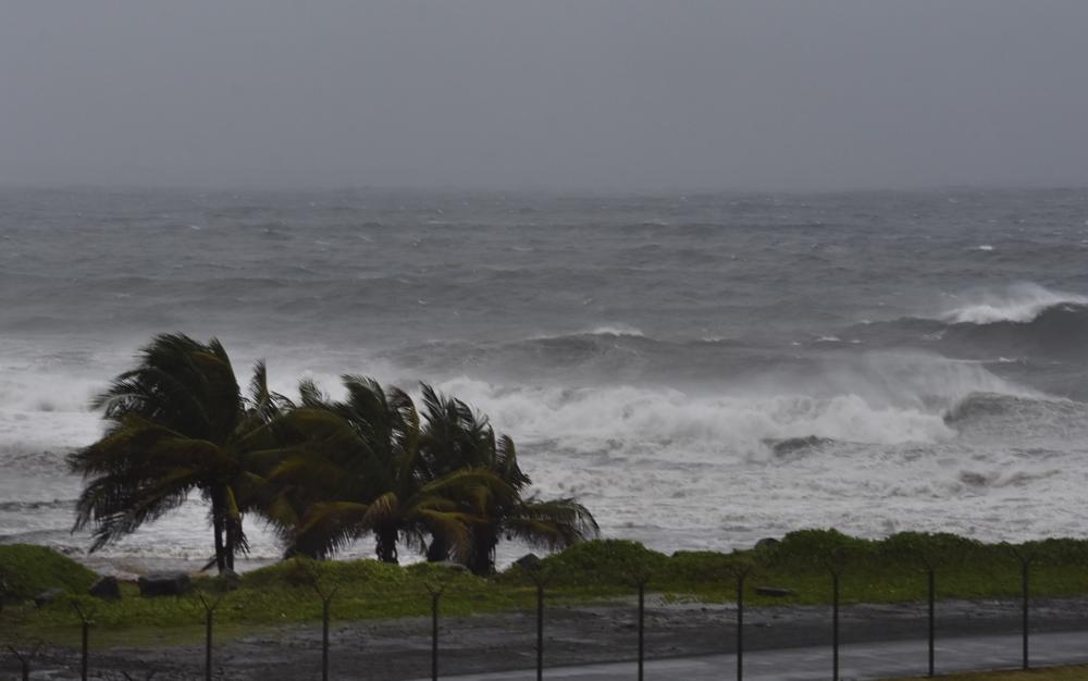 El huracán Elsa se acerca a Argyle, San Vicente, el 2 de julio de 2021. (AP Foto/Orvil Samuel)