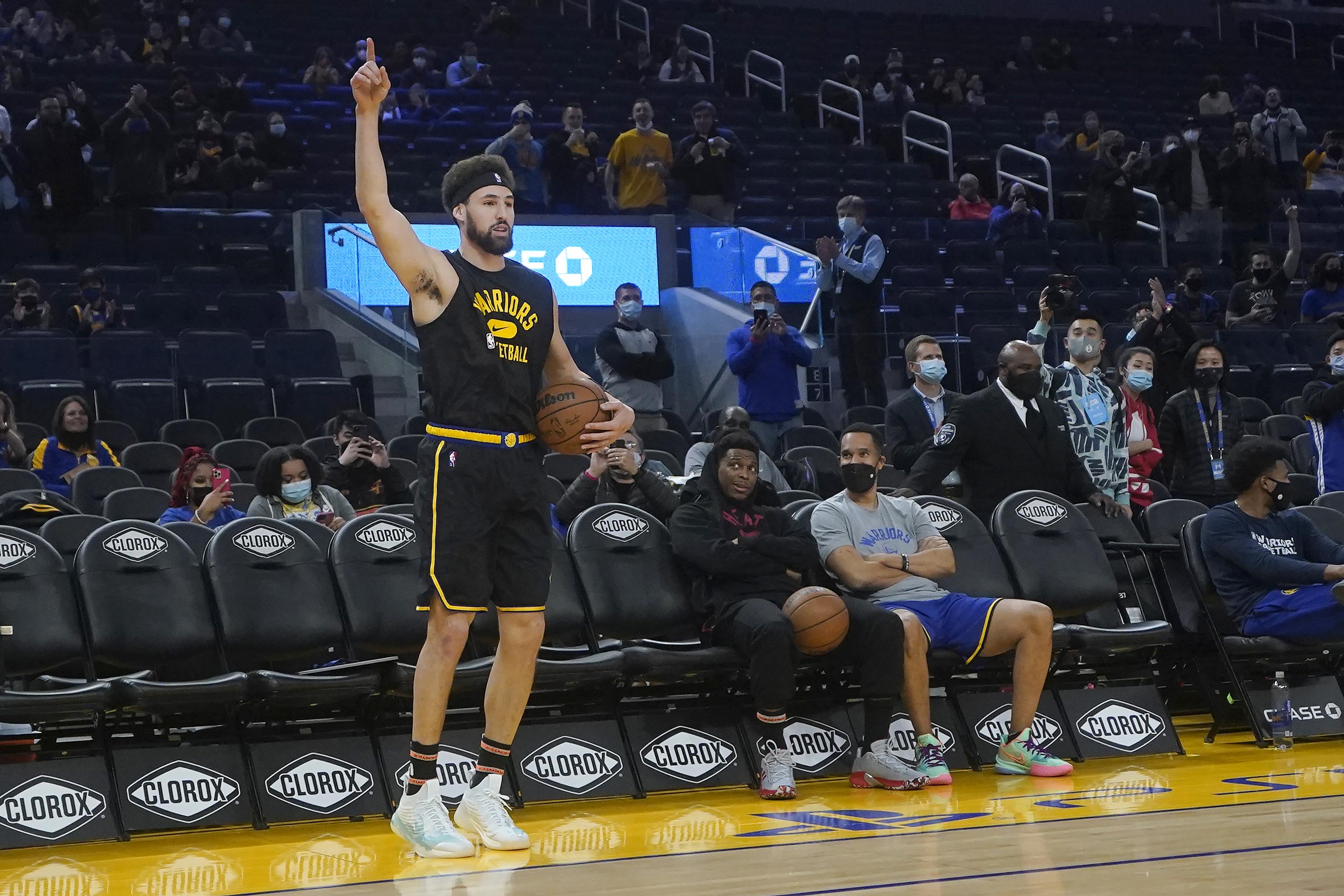 Warriors star Klay Thompson set to return Sunday vs Cavs AP News