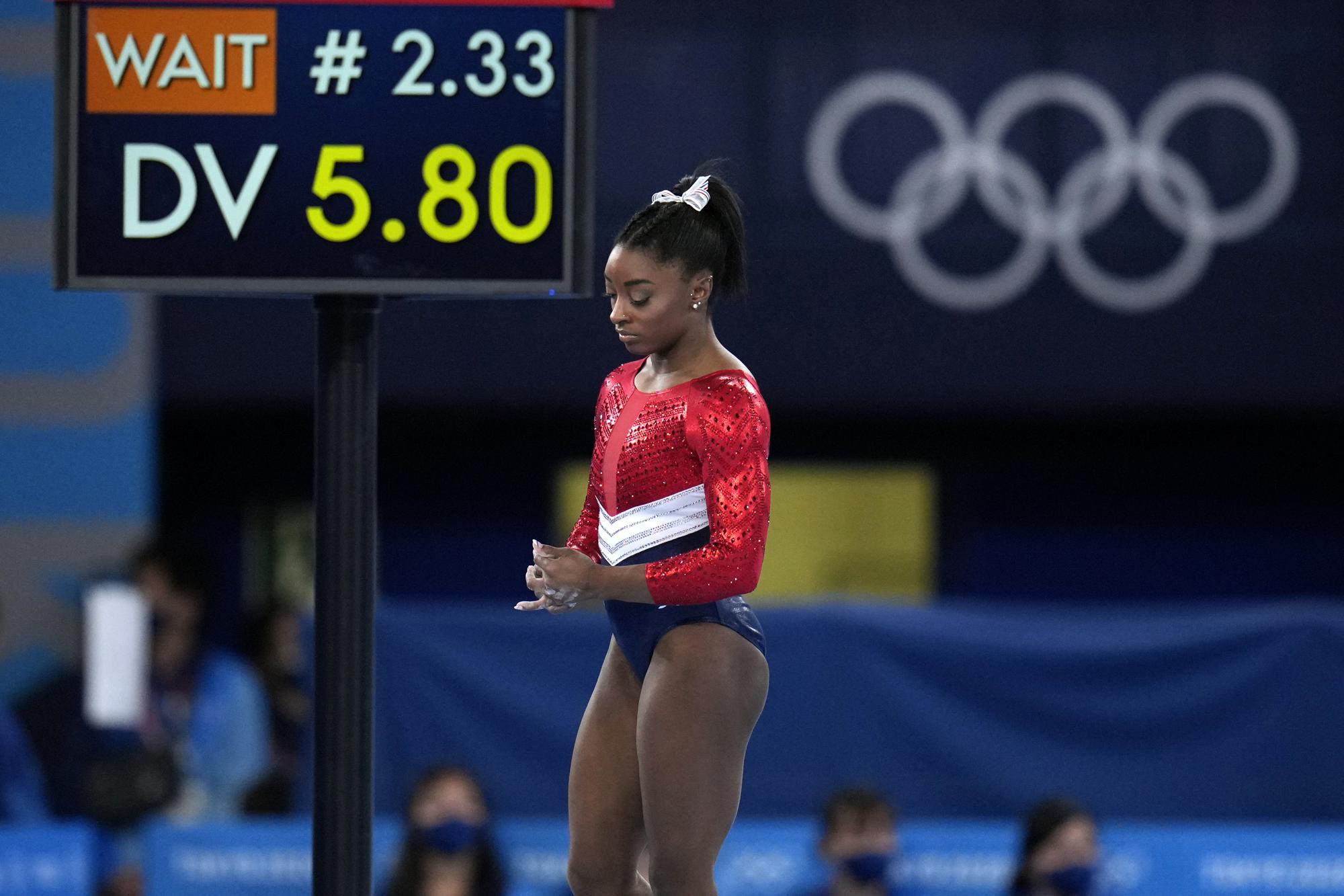 Biles Out Of Vault And Uneven Bars Beam And Floor Possible