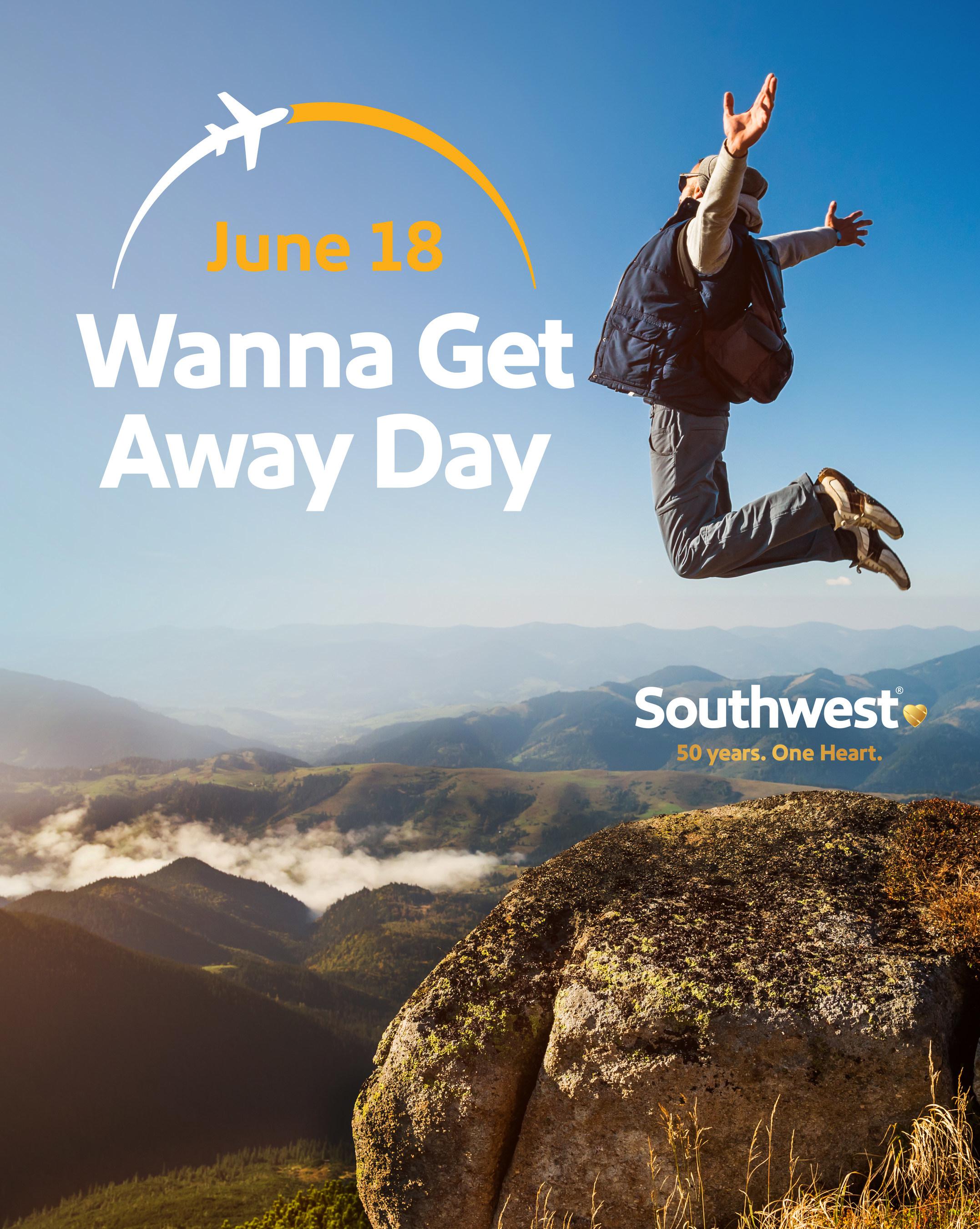 Southwest Airlines Declares June 18 As Wanna Get Away Day To Honor 50th