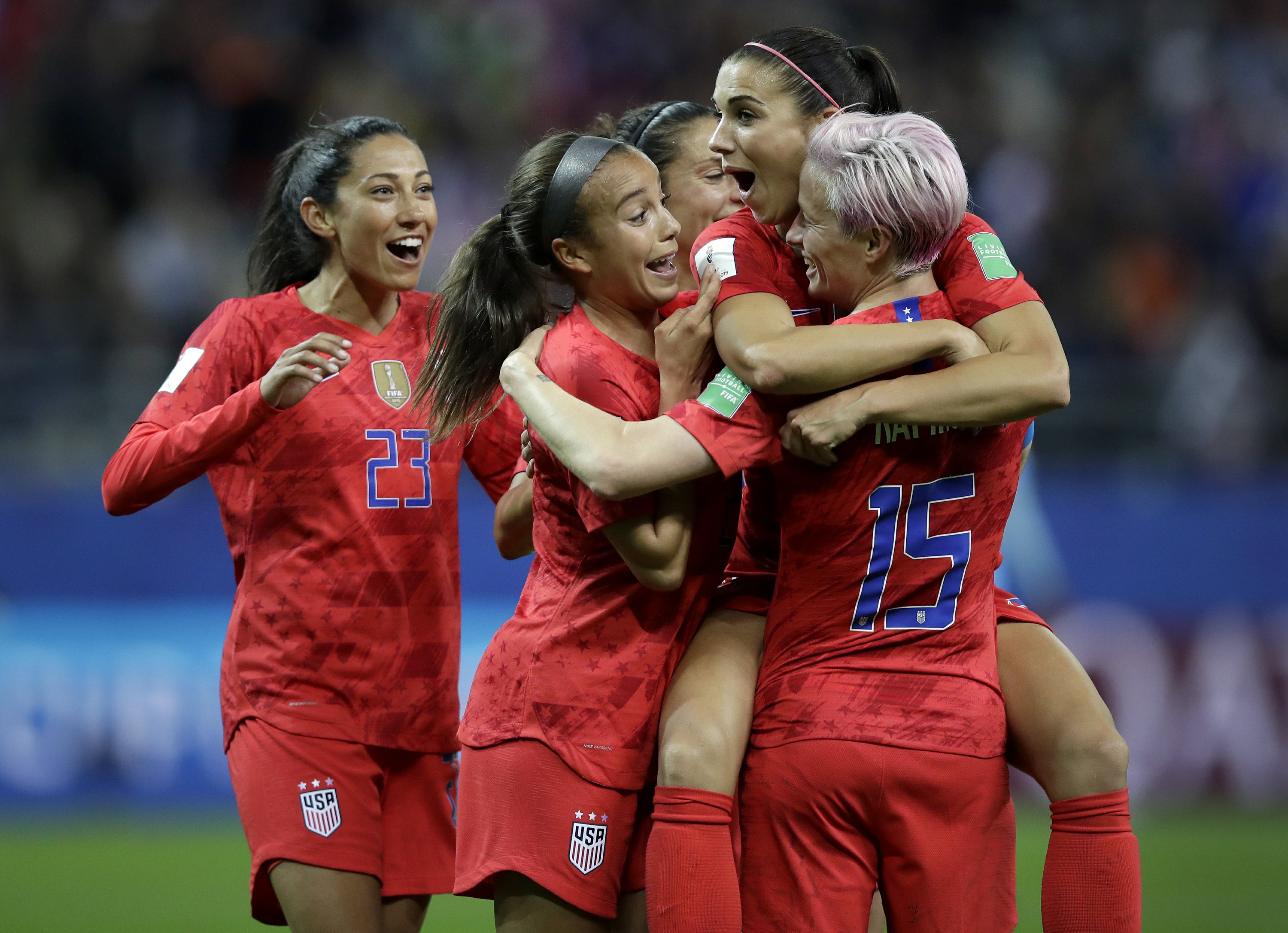 Alex Morgan has 5 goals as US routs Thailand 13-0