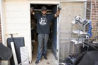Prince Beatty is photographed on Monday, Jan. 10, 2022, in East Point, Ga.  Beatty, a 47-year-old Navy veteran, faces eviction this month for unpaid rent despite his landlord getting more than $20,000 in federal rental assistance.  (AP Photo/Hakim Wright Sr.)
