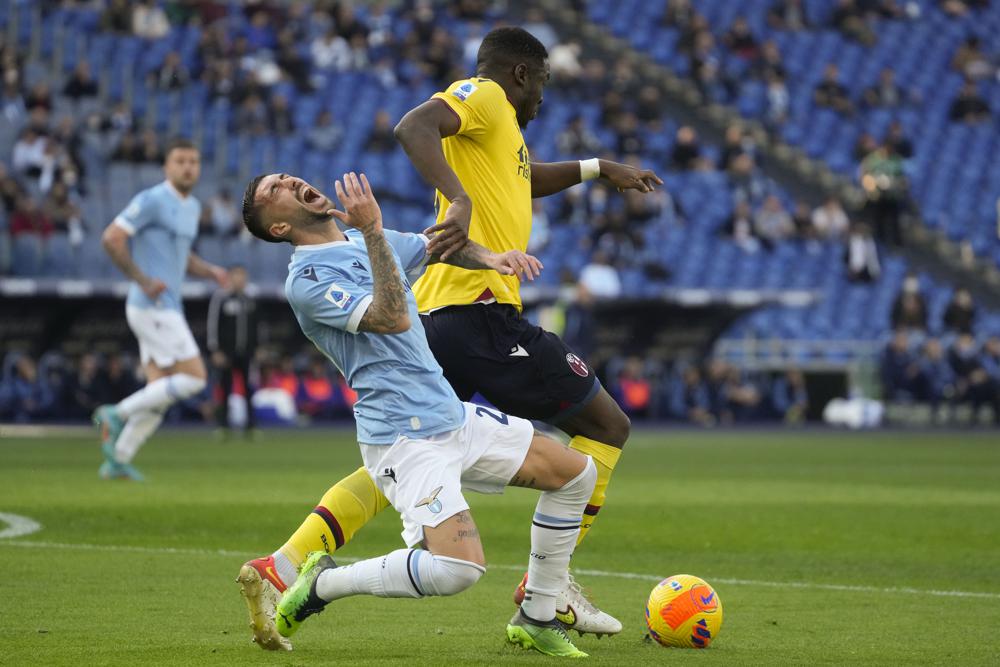 Zaccagni shines in Lazio's 3-0 win over Bologna | AP News