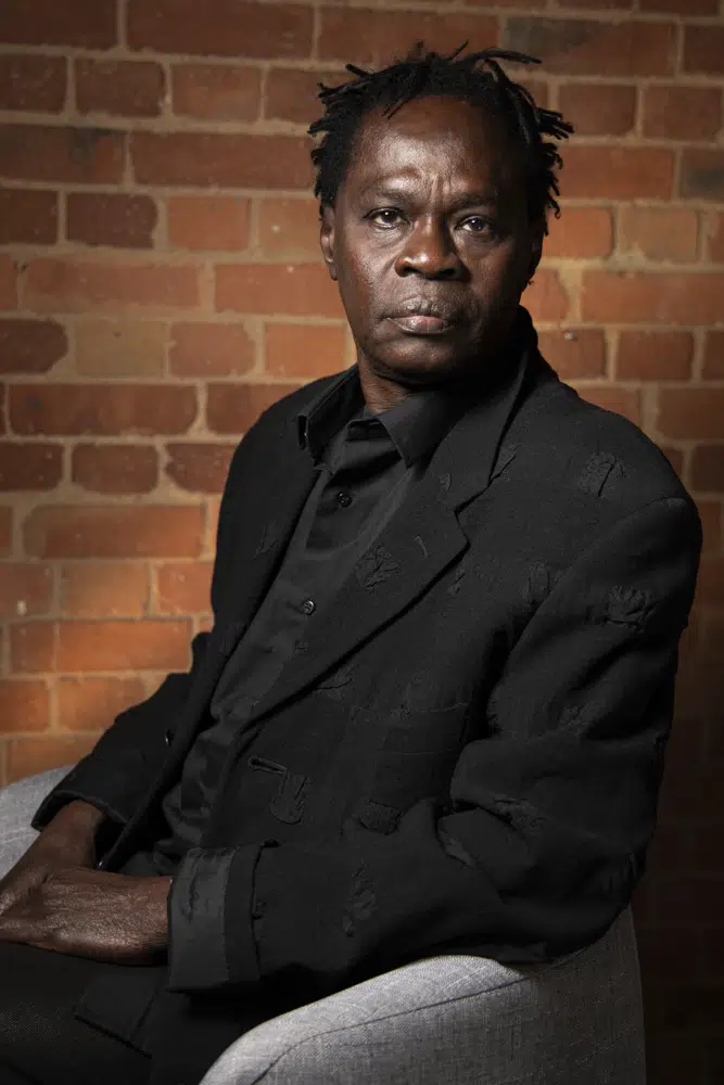 Senegalese singer-songwriter Baaba Maal poses for a portrait photograph in London, Wednesday, April 12, 2023. Maal on Monday April 17, 2023 was named a goodwill ambassador for the U.N. Covention to Combat Desertification. (Photo by Vianney Le Caer/Invision/AP)