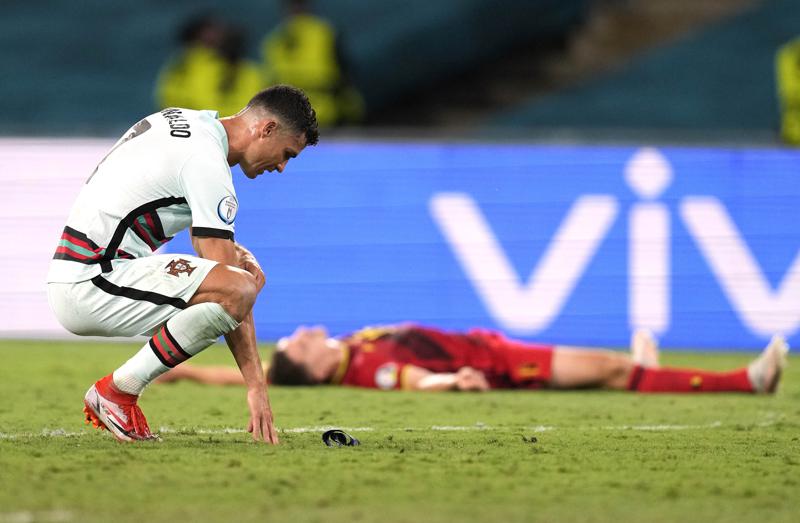 Ronaldo exits after Belgium beats Portugal 1-0 at Euro 2020