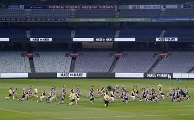 All is Melbourne: Aussie rules is back but no | AP News