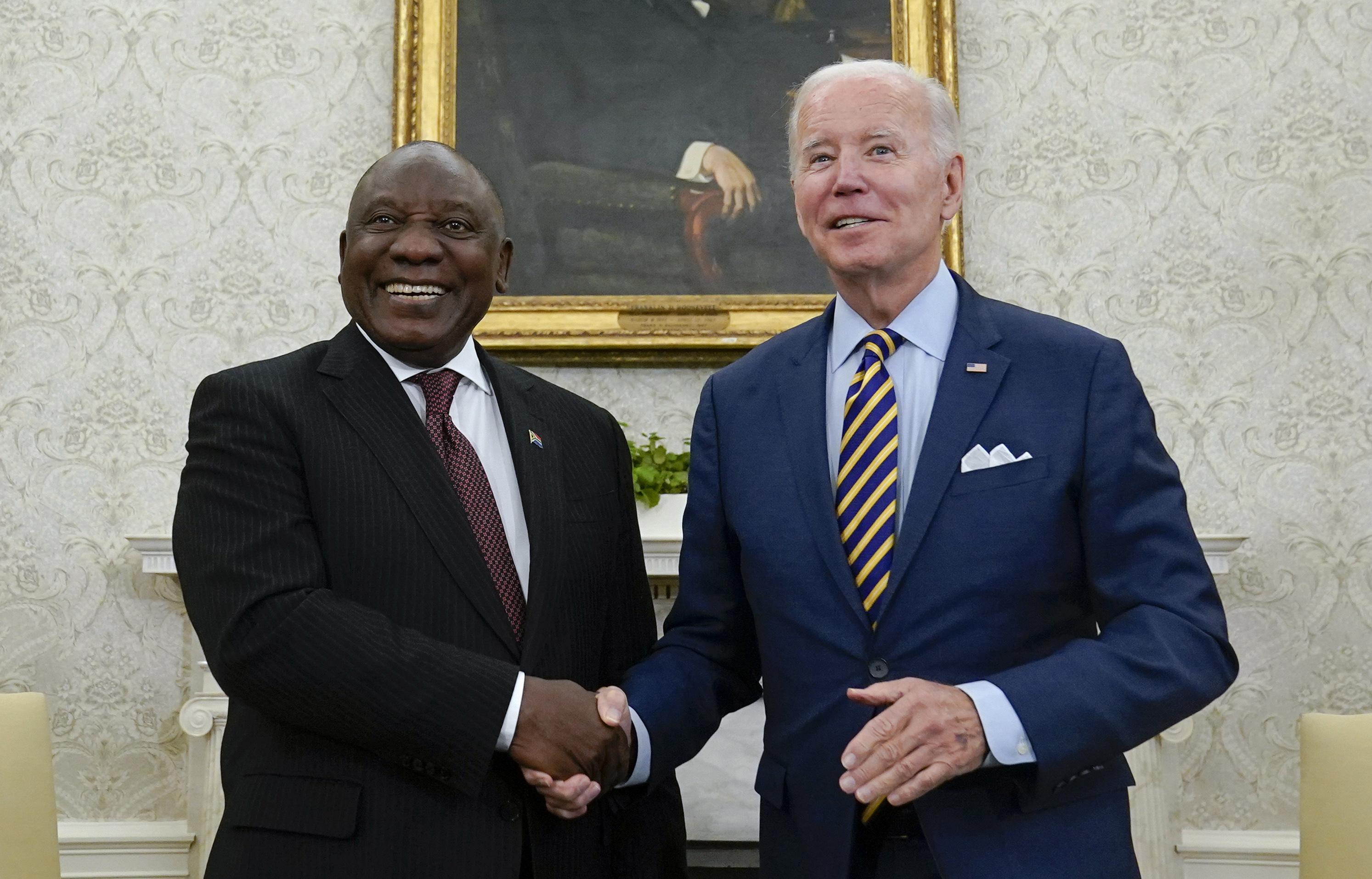 Biden calls South Africa a vital voice despite Russia stance AP News