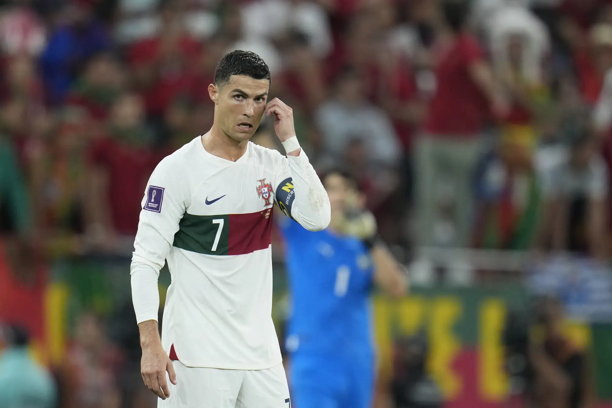 Why does Cristiano Ronaldo wear long sleeve shirts when playing for  Portugal and Juventus?