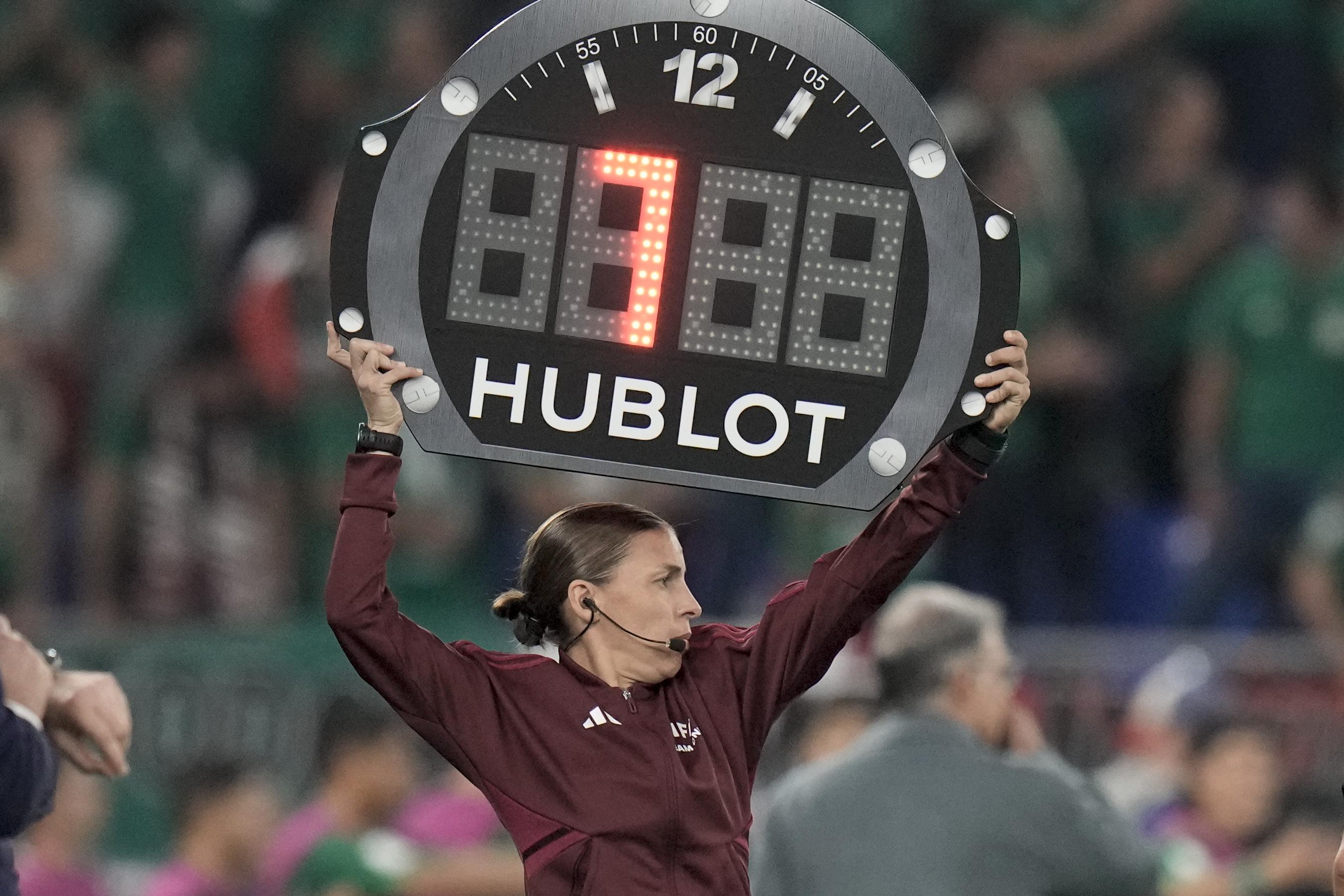Hublot and the referee board. – Soccer Politics / The Politics of Football