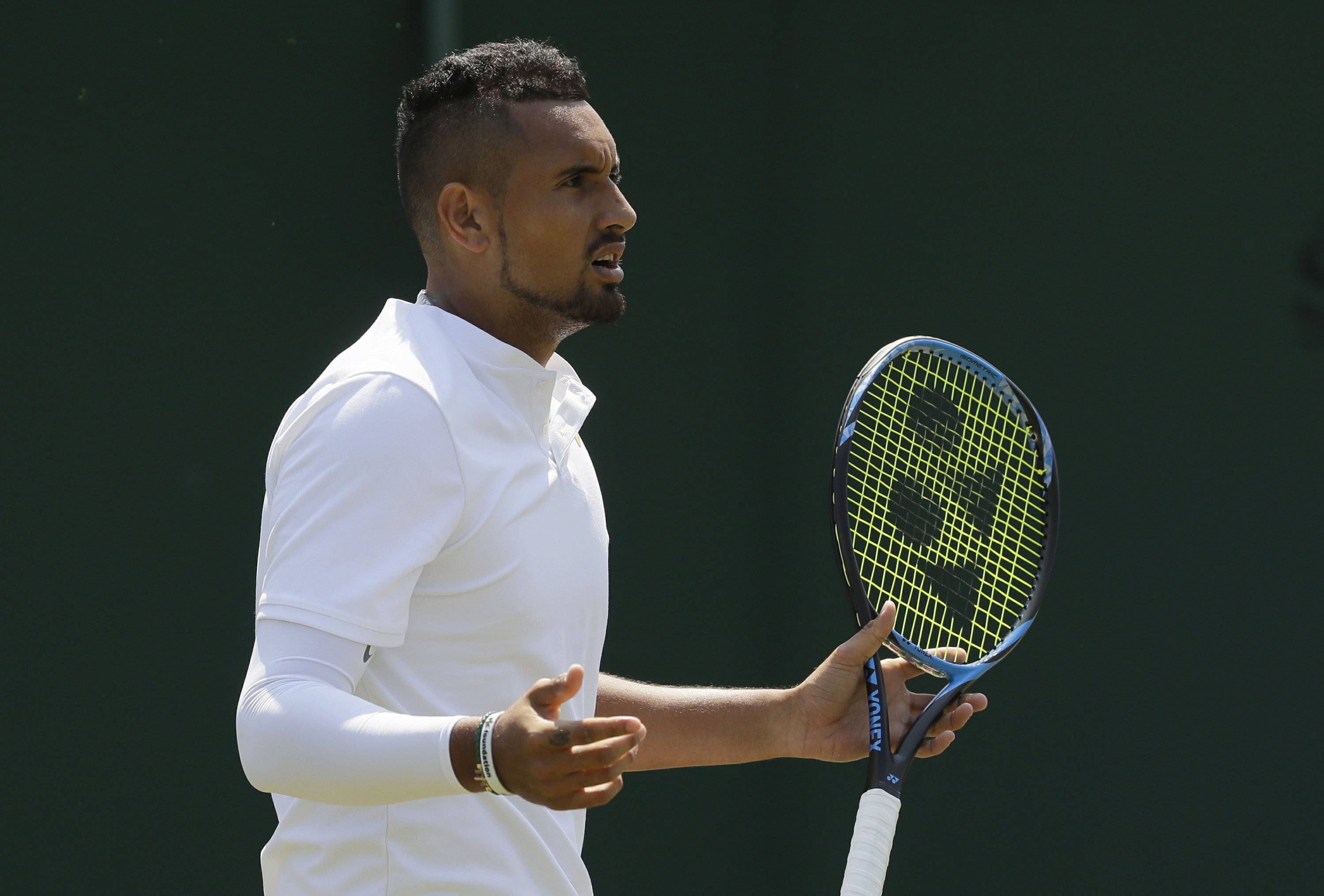 Kyrgios tells it like it is after 42ace Wimbledon victory AP News