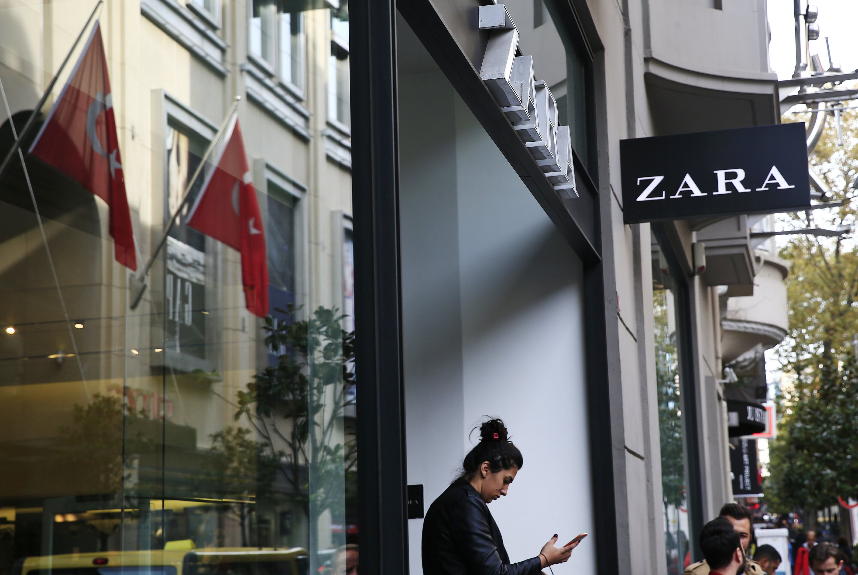 Zara clothes in Istanbul tagged to 