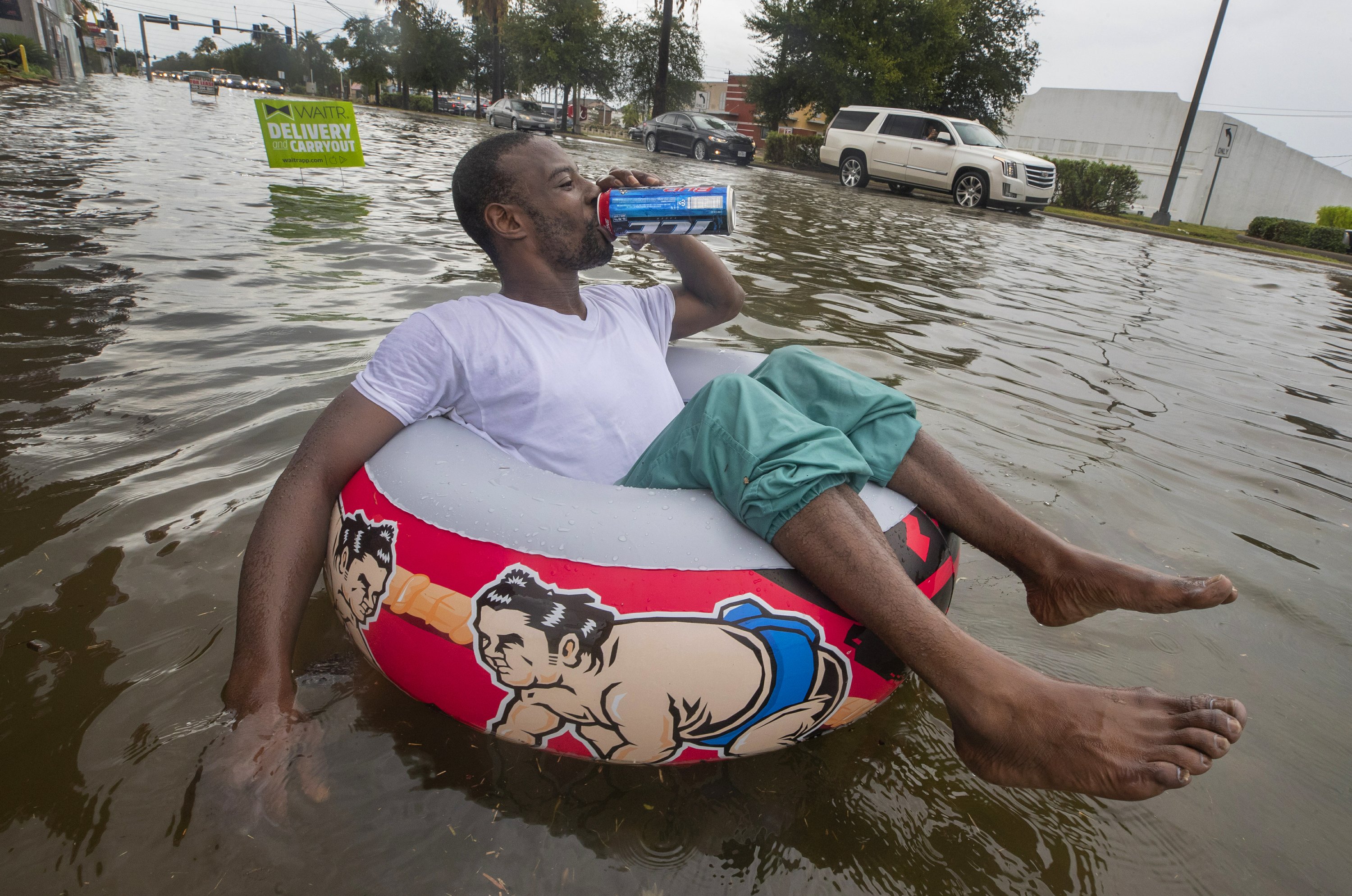 Heavy Rains Flood Galveston Streets On Labor Day