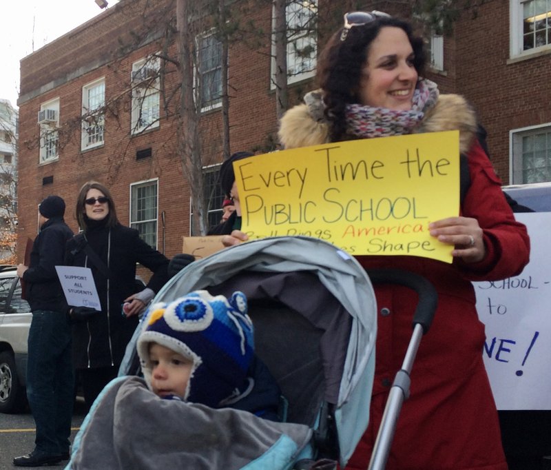 Are Pence And Devos One Two Knock Out >> Protest Marks Public School Visit By New Education Secretary Are Pence And Devos One Two Knock Out >> Protest Marks Public School Visit By New Education Secretary