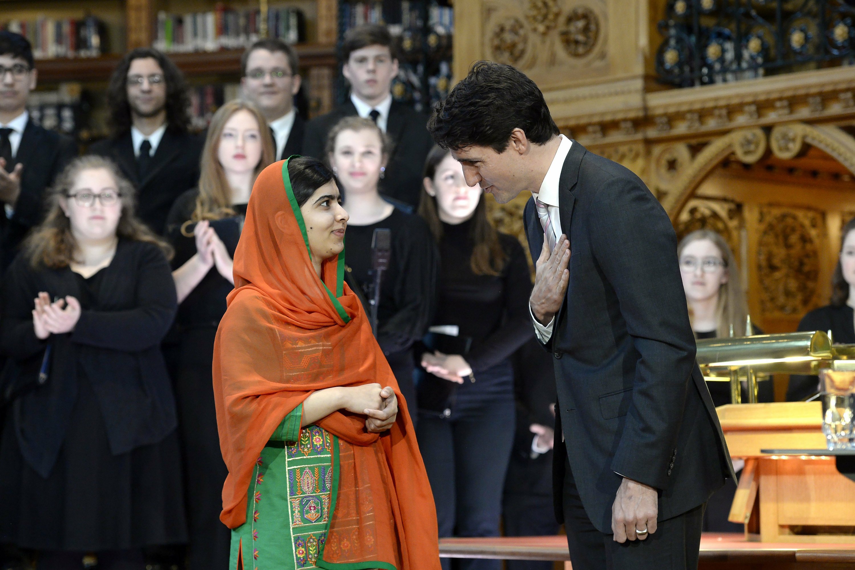 Malala Becomes Honorary Canadian Notes Trudeau S Tattoos