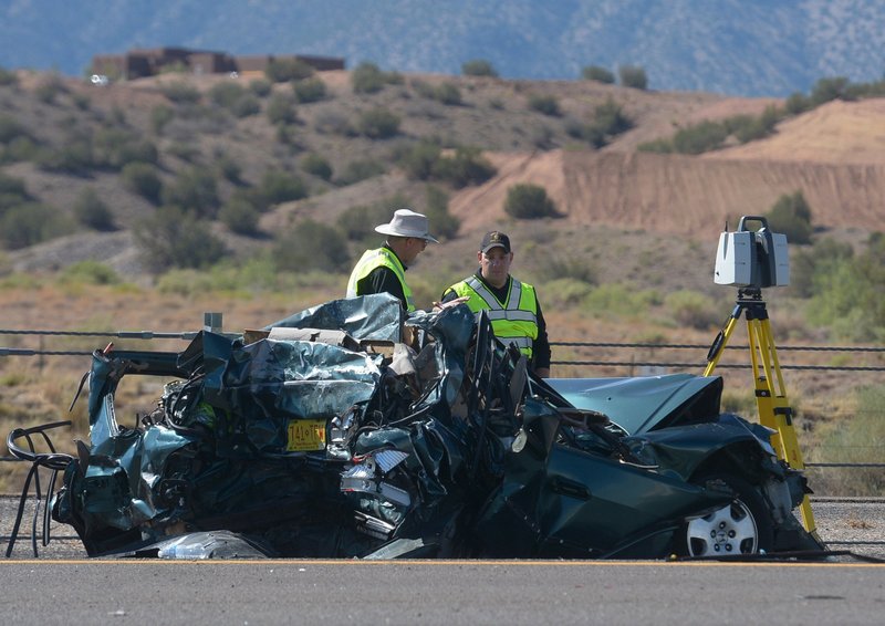 The Latest New Mexico crash leaves 3 critically injured