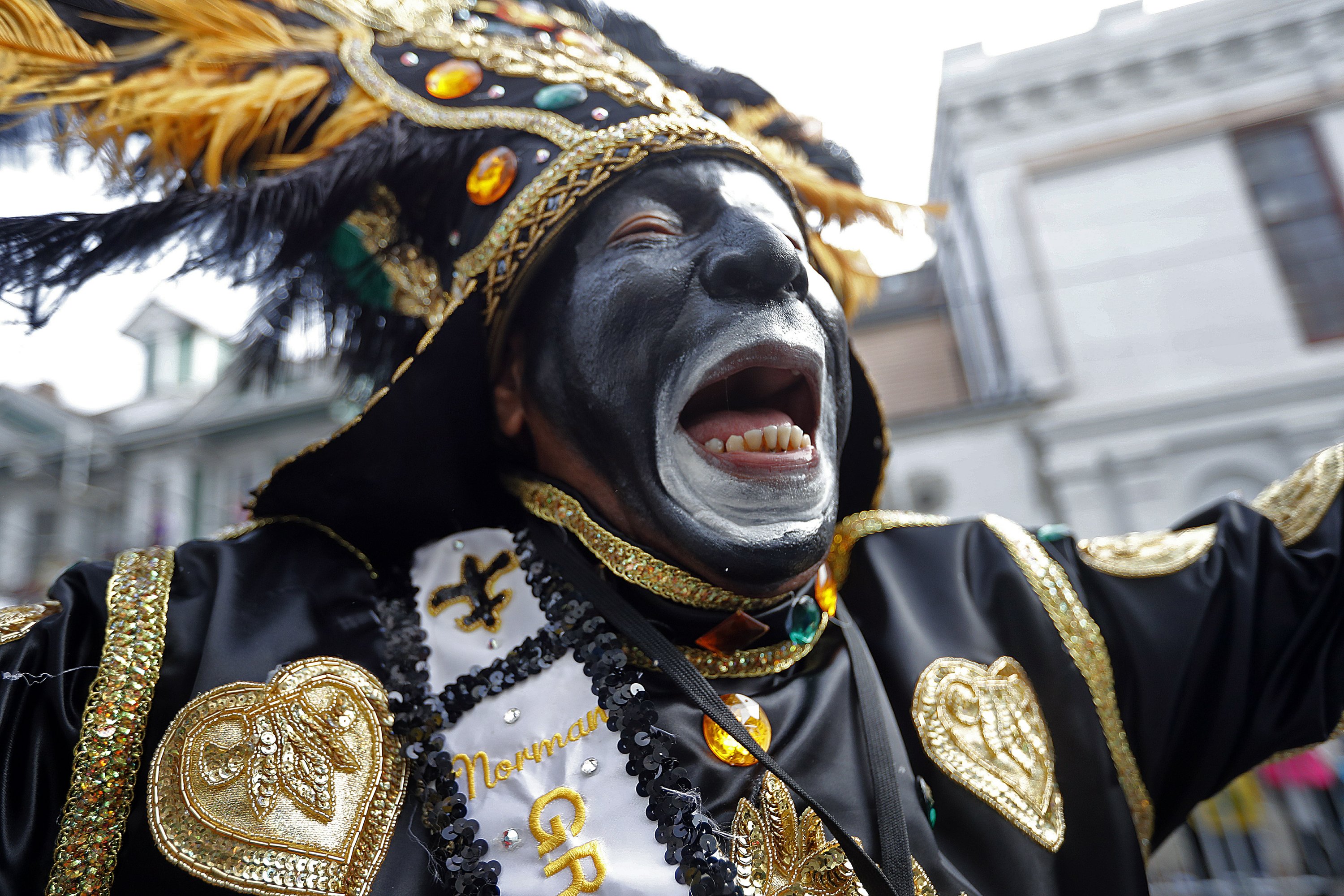 File:Mardi Gras revelers in costume inspired by both Japanese and scarecrow  motives in New Orleans Louisiana in the 1930s.jpg - Wikimedia Commons