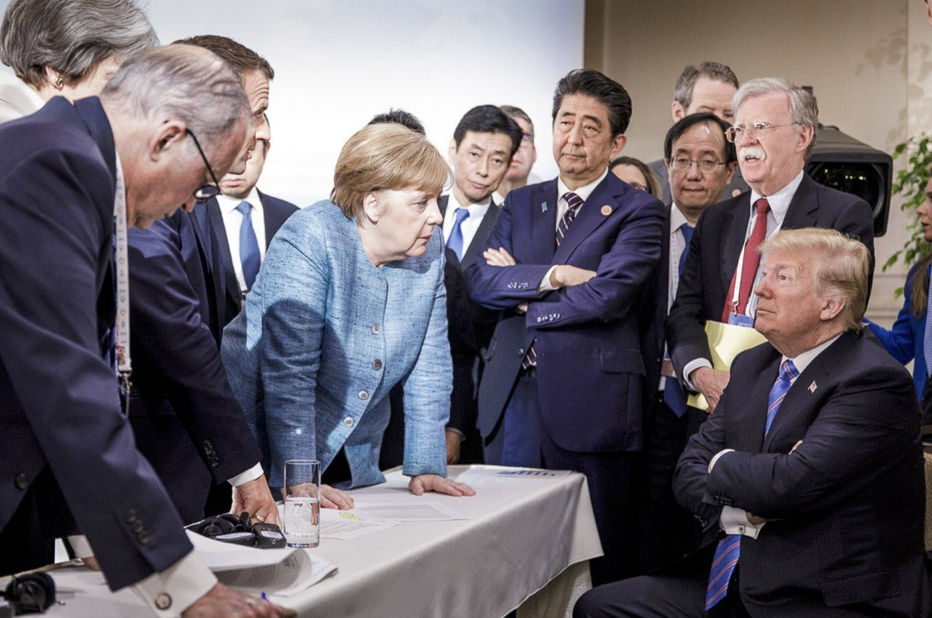 Body Language Photo Of Merkel Trump Captures G 7 Tensions Ap News