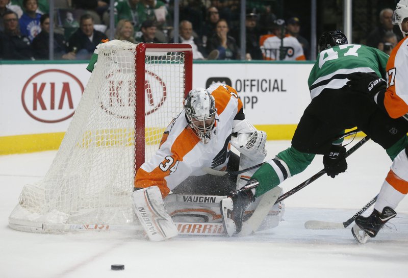 radulovs ot goal helps stars end skid beat flyers 3 2 alexander radulov flyers
