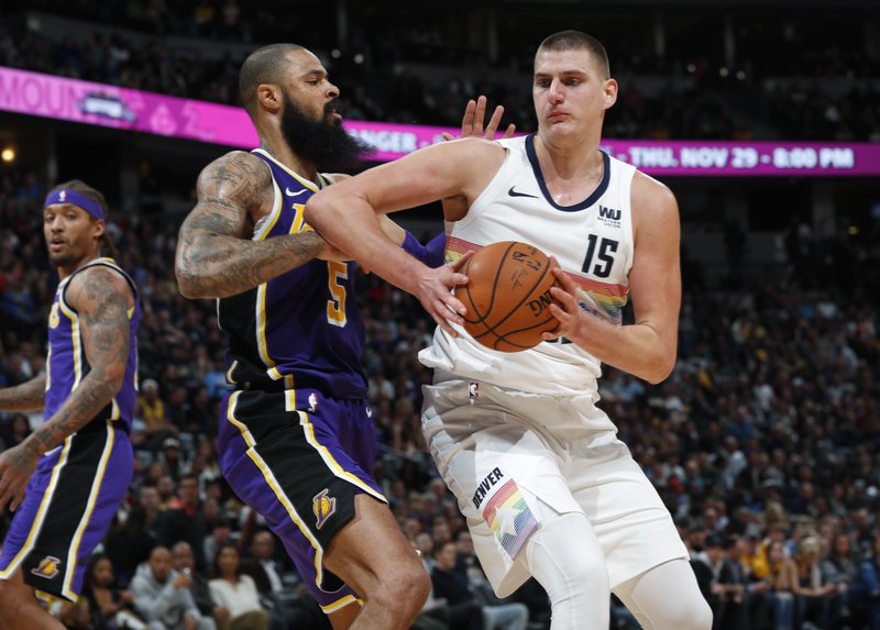 Image result for jokic lakers tyson chandler