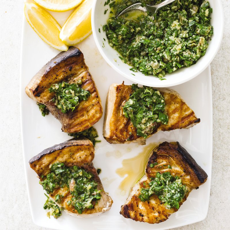 A Piquant Salsa Pairs Nicely With A Meaty Swordfish Steak