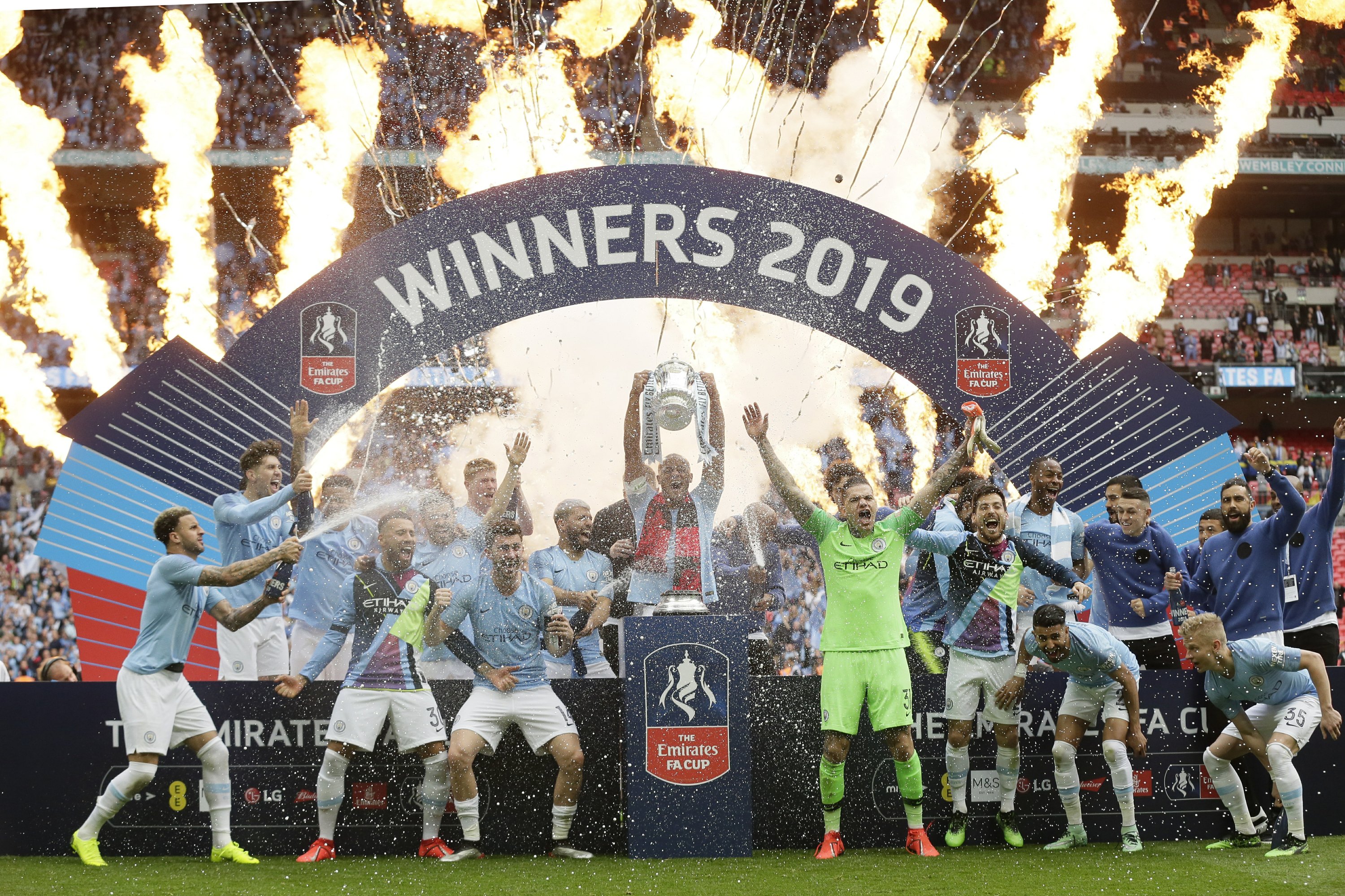 Man City completes sweep of English trophies with FA Cup win AP News