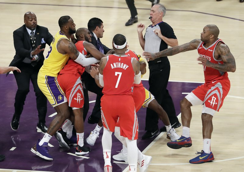 Nba Suspends Ingram Rondo Paul In Lakers Rockets Dustup