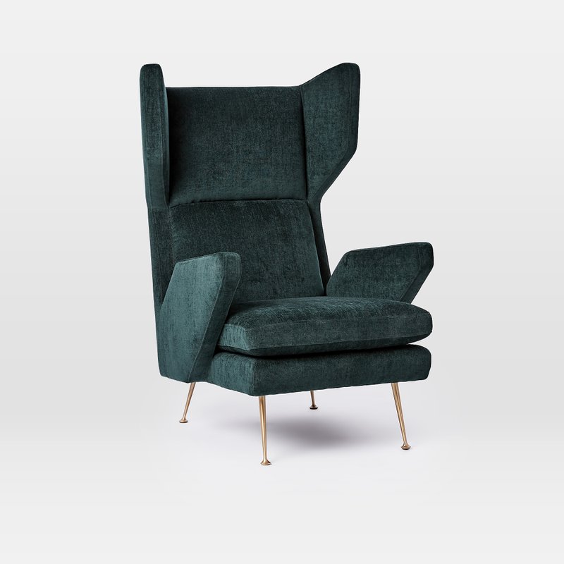 Right At Home Traditional Wing Chairs With Modern Twist This Undated Photo Shows West Elm S Marcelle Wing Chair Which Is A Modern Iteration Of The Classic Via Ap