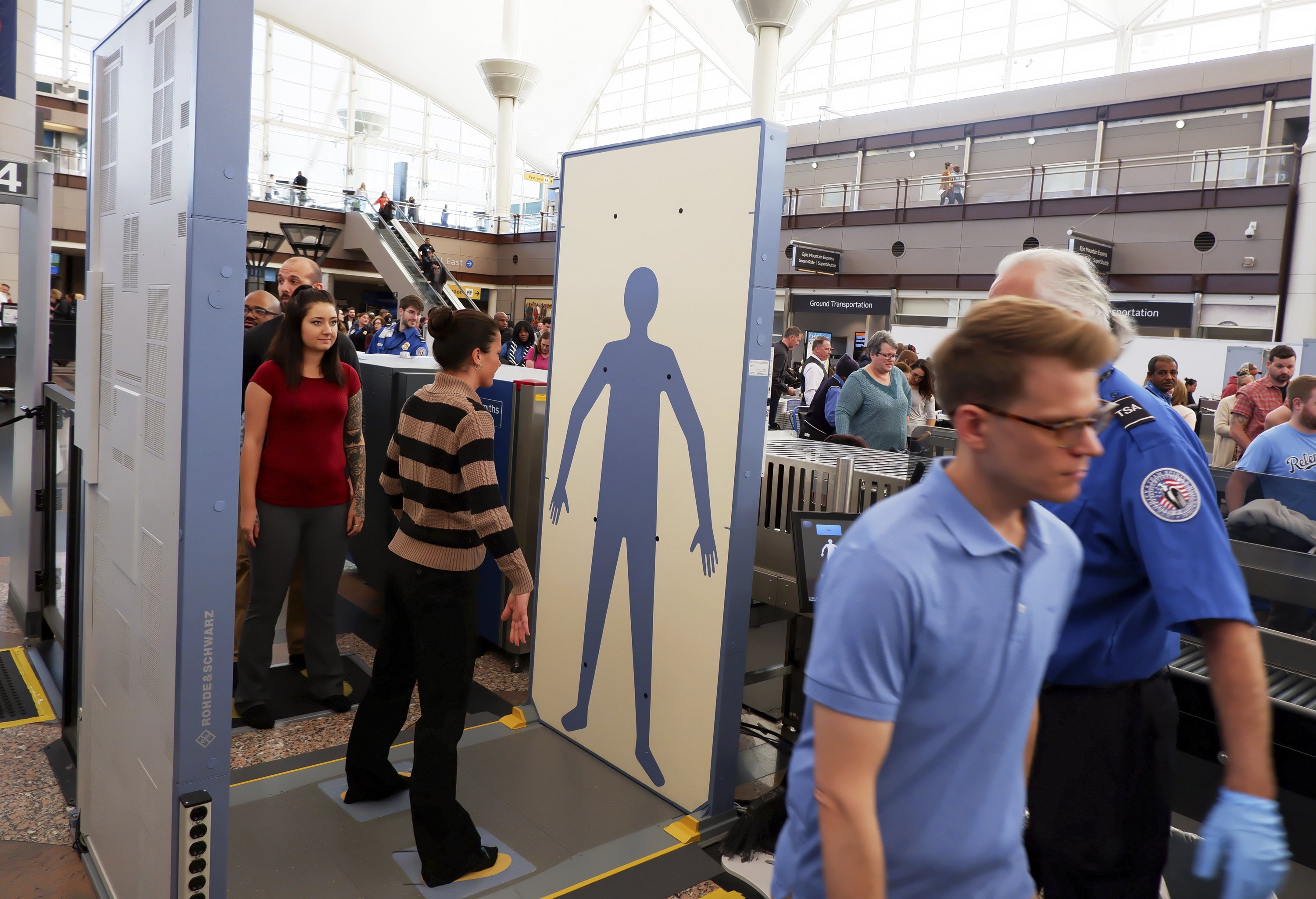 DENVER (AP) - The Transportation Security Administration at Denver Internat...