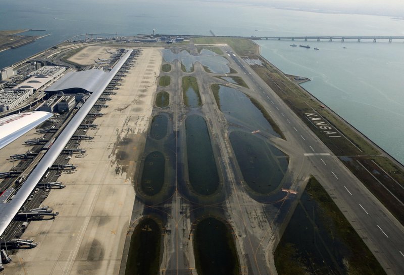 Storm Hit Japan Airport Counts Damage Unclear When Reopens