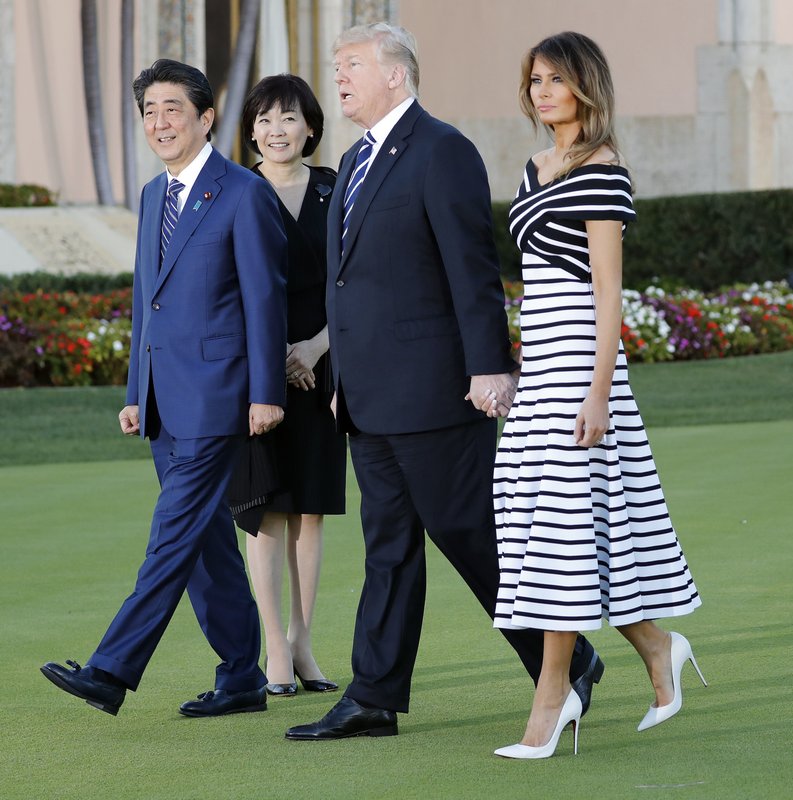Donald Trump, Melania Trump, Shinzo Abe, Akie Abe