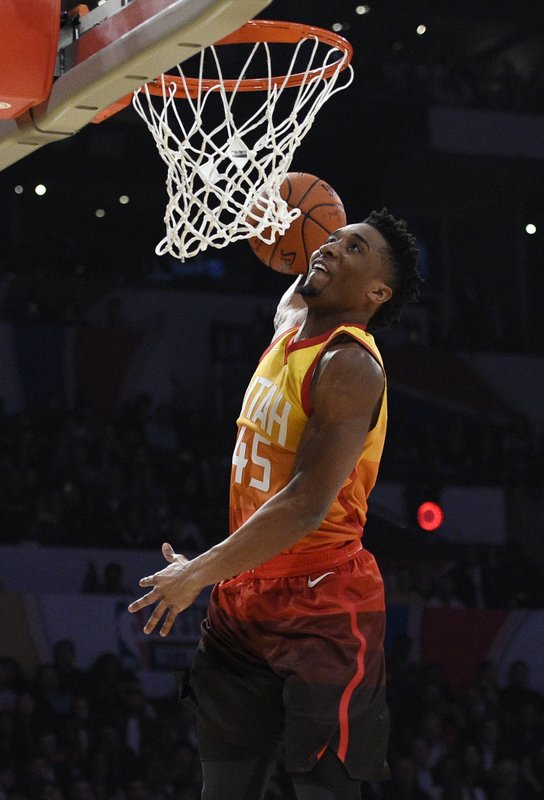 The Latest Jazz Rookie Mitchell Wins Slam Dunk Contest