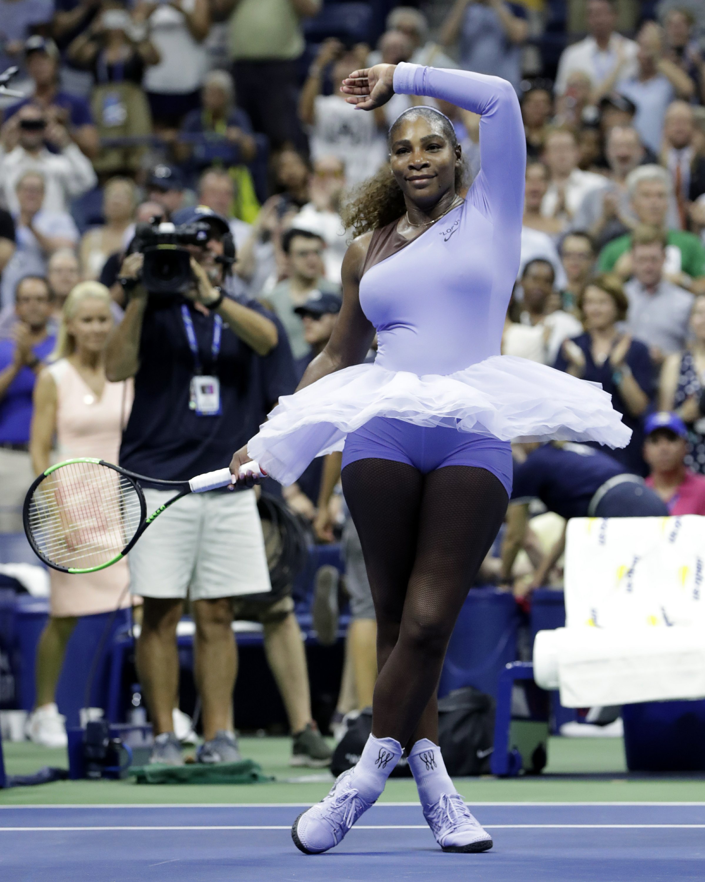 serena williams off white tennis dress
