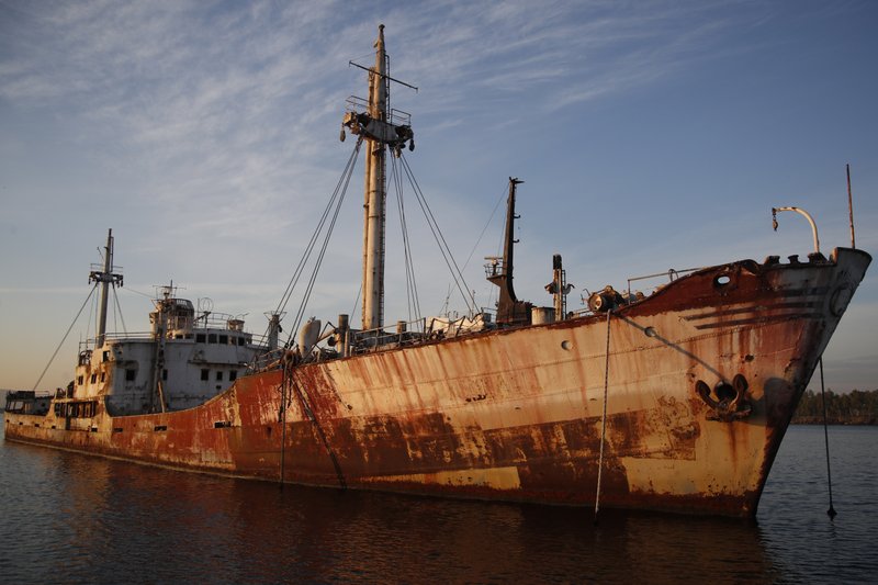 Greece Hauls Abandoned Half Sunken Ships Out Of The Sea