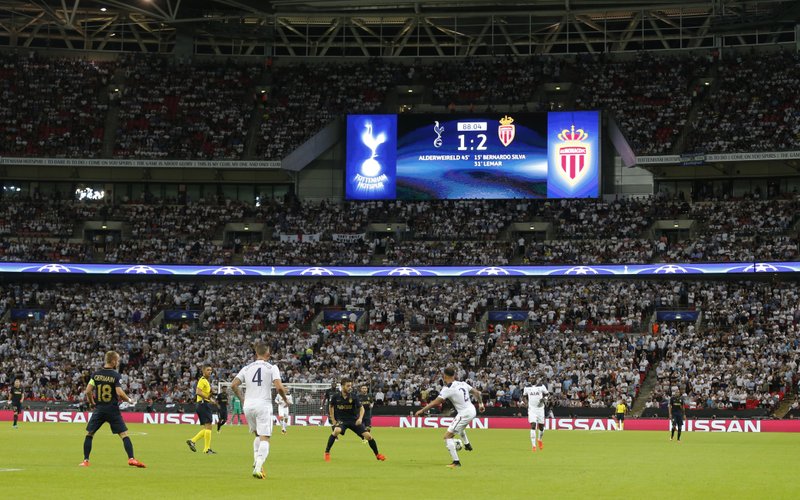 From the biggest premier league stadiums to the national league, from england to estonia, from. Monaco Beats Tottenham 2 1 At Wembley In Champions League