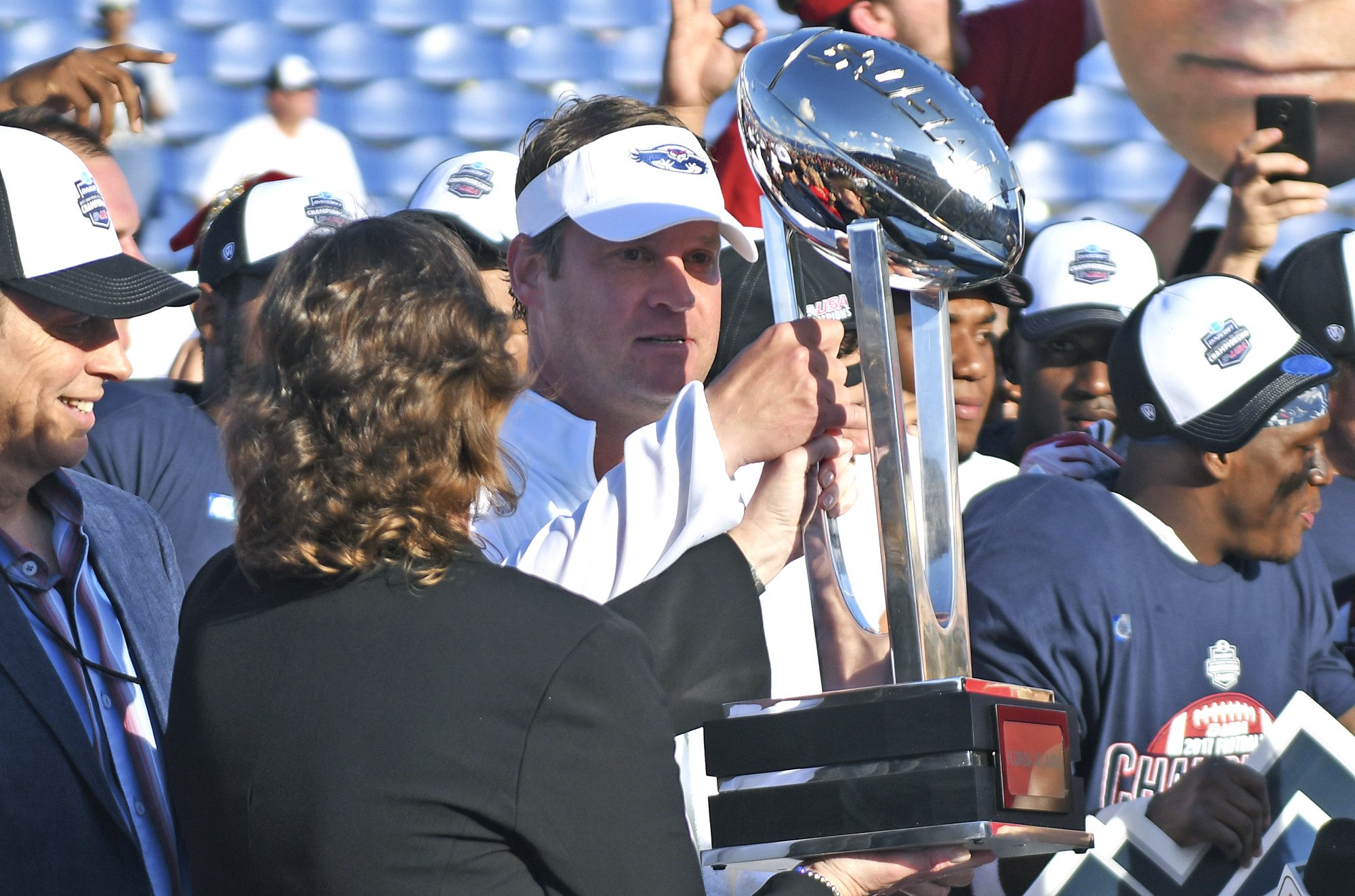 FAU savoring its championship moment with Kiffin | AP News