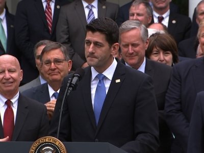 Republicans Celebrate Health Vote with Trump