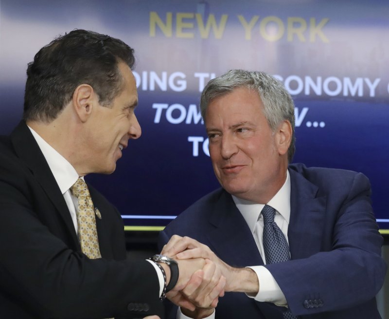 Andrew Cuomo, Bill de Blasio