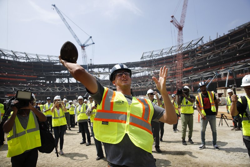 football team hard hats