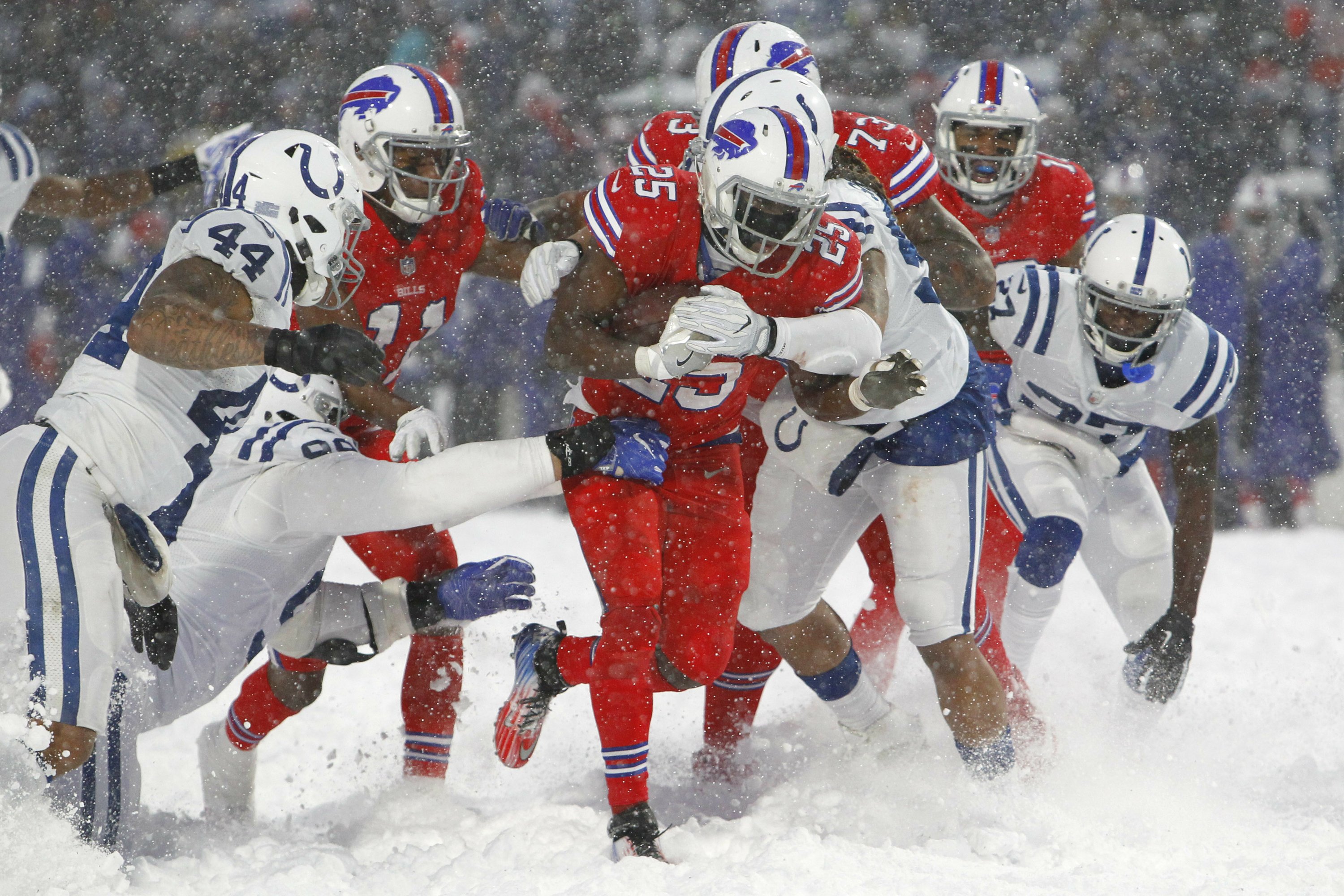 Bills Colts Snow Game Watch Snow Is Dumping So Hard On The Colts