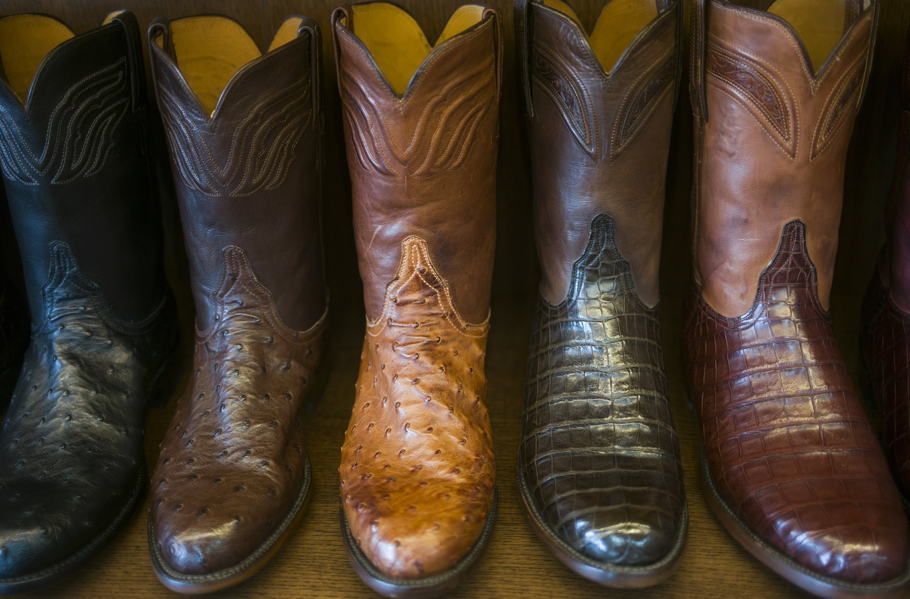 kangaroo skin cowboy boots